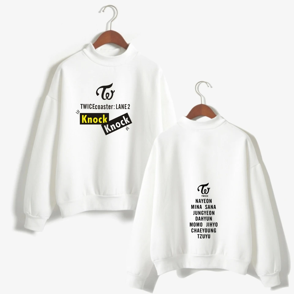 

Kpop Twice Pullovers What Is Love Concert Same Printing Men Pullover Unisex Round Neck Turtleneck Women Sweatshirt Tops