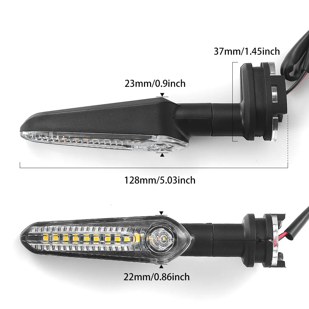 Фото Светодиодные указатели поворота для Yamaha MT07, Tenere 700, XJ6, FZ6, MT09, Tracker 900, MT10, MT03, FZ25, индикаторные лампы №2