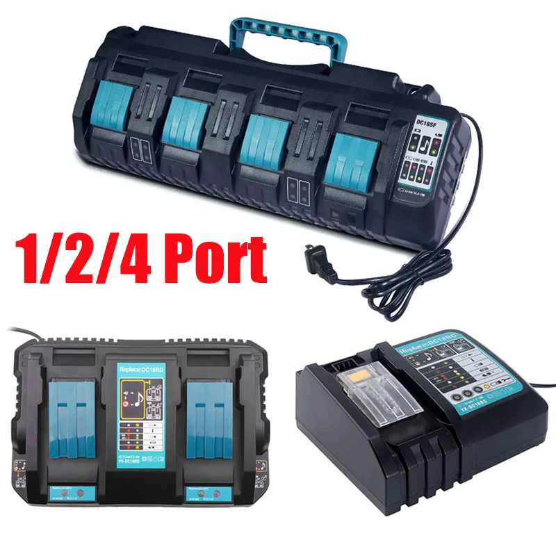 

Устройство для быстрой зарядки для Makita DC18SF, 4 порта, 14,4 В, 18 в