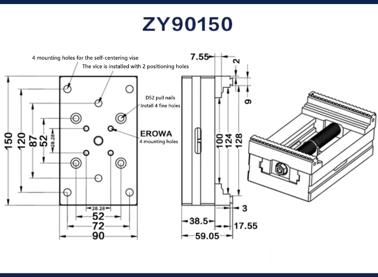 90-150 прецизионный четырехосный пятиосевой приспособление для проигрывателя