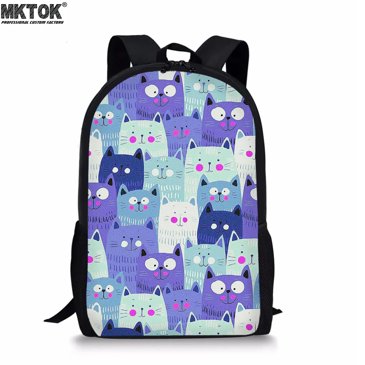 Cartoon Dense Animal Print Girls School Bags High Quality Durable Children's Backpack Adjustable Strap Mochilas Escolares Gift