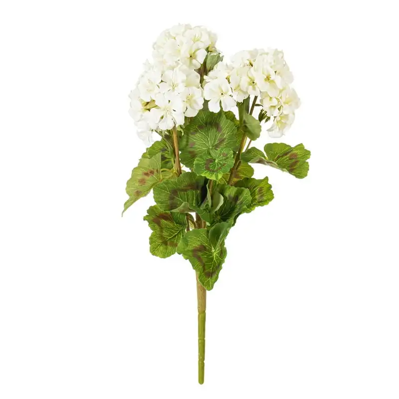 

Artificial White Geranium Bush, 4 per Pack. Vases for centerpieces for weddings Wedding flowers decoration for arch Pampas grass