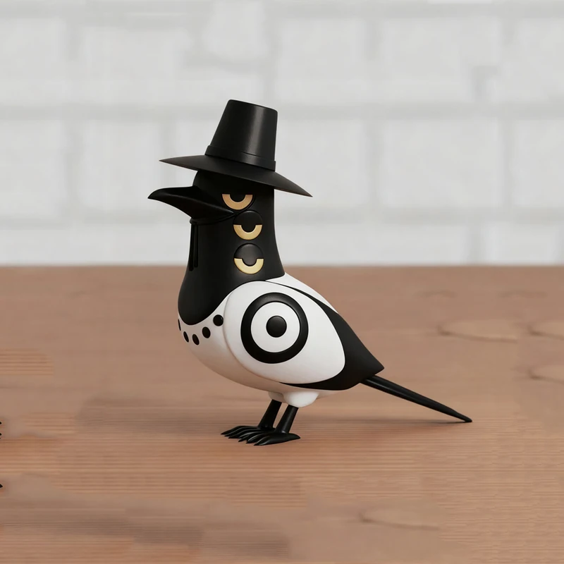 

Пластиковая статуэтка птицы сорока