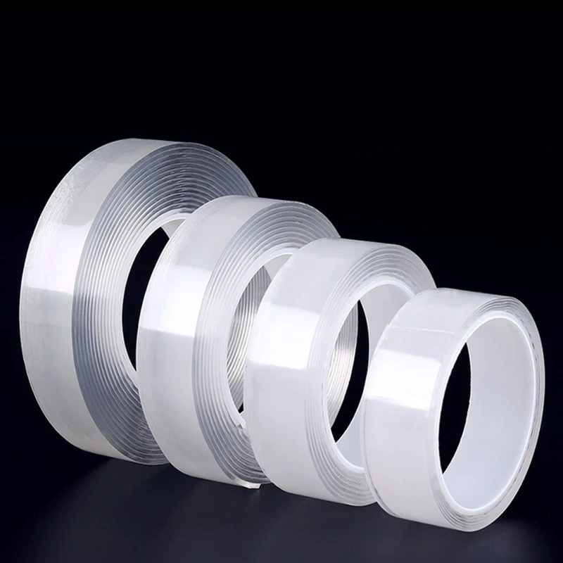 

1/2/3/5M Double Sided Tape Nano Tape Reusable Wall Sticker Non-marking Washable Self Adhesive Transparent for Household