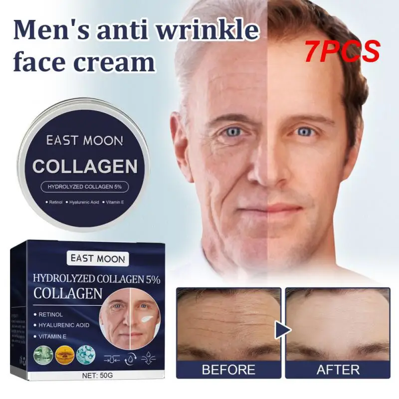 

7PCS Men's Anti-Wrinkle Cream Firming Lifting Anti-Aging Face Products Hyaluronic Acid Moisturizing Brighten Repair Skin