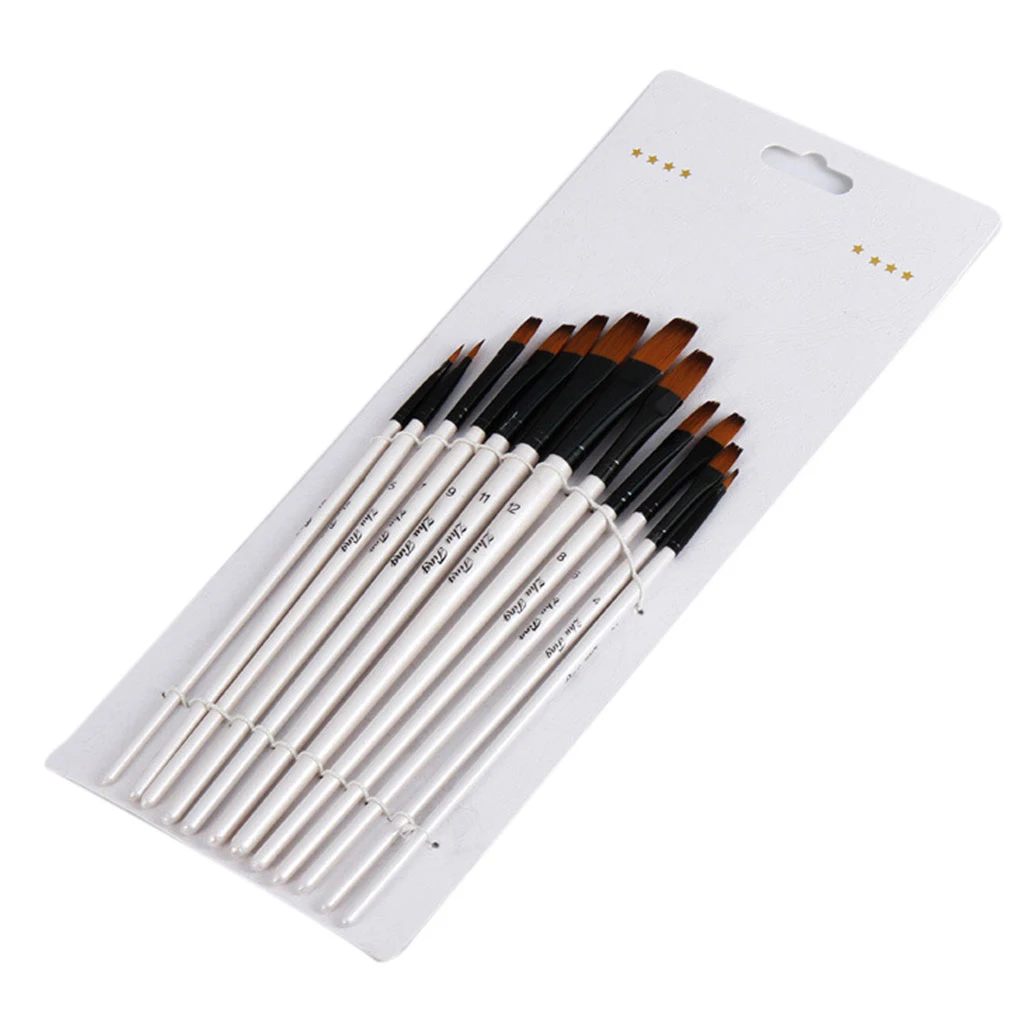 

Набор кистей для рисования маслом из нейлона, 12 шт.