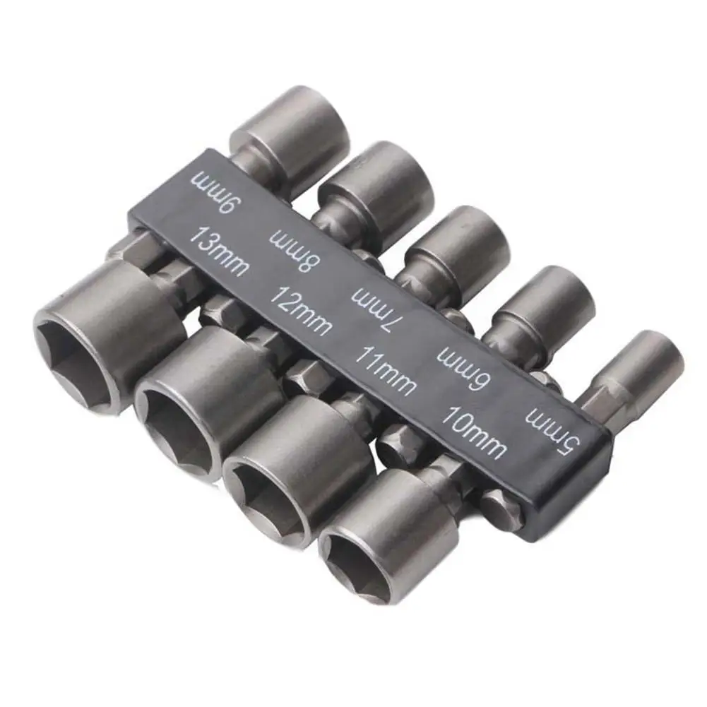 

9 шт. 5-13 мм Шестигранная отвертка для дрели набор метрических отверток для электрического шуруповерта ручные инструменты No Magne S0D7