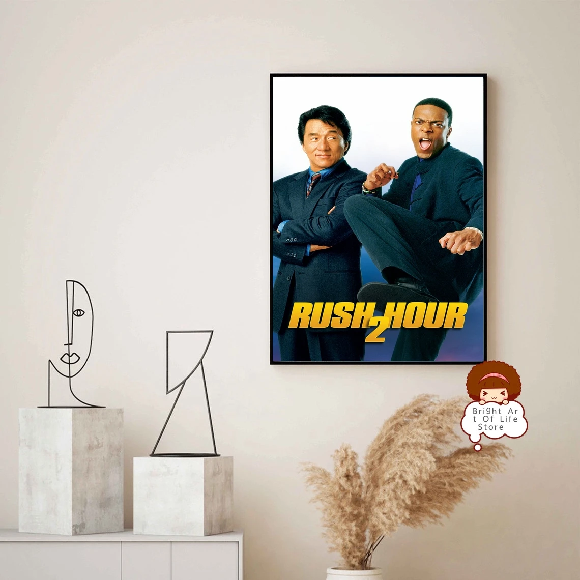 Классический плакат из фильма Час пик 2 (2001) Обложка фотопечать холст настенное