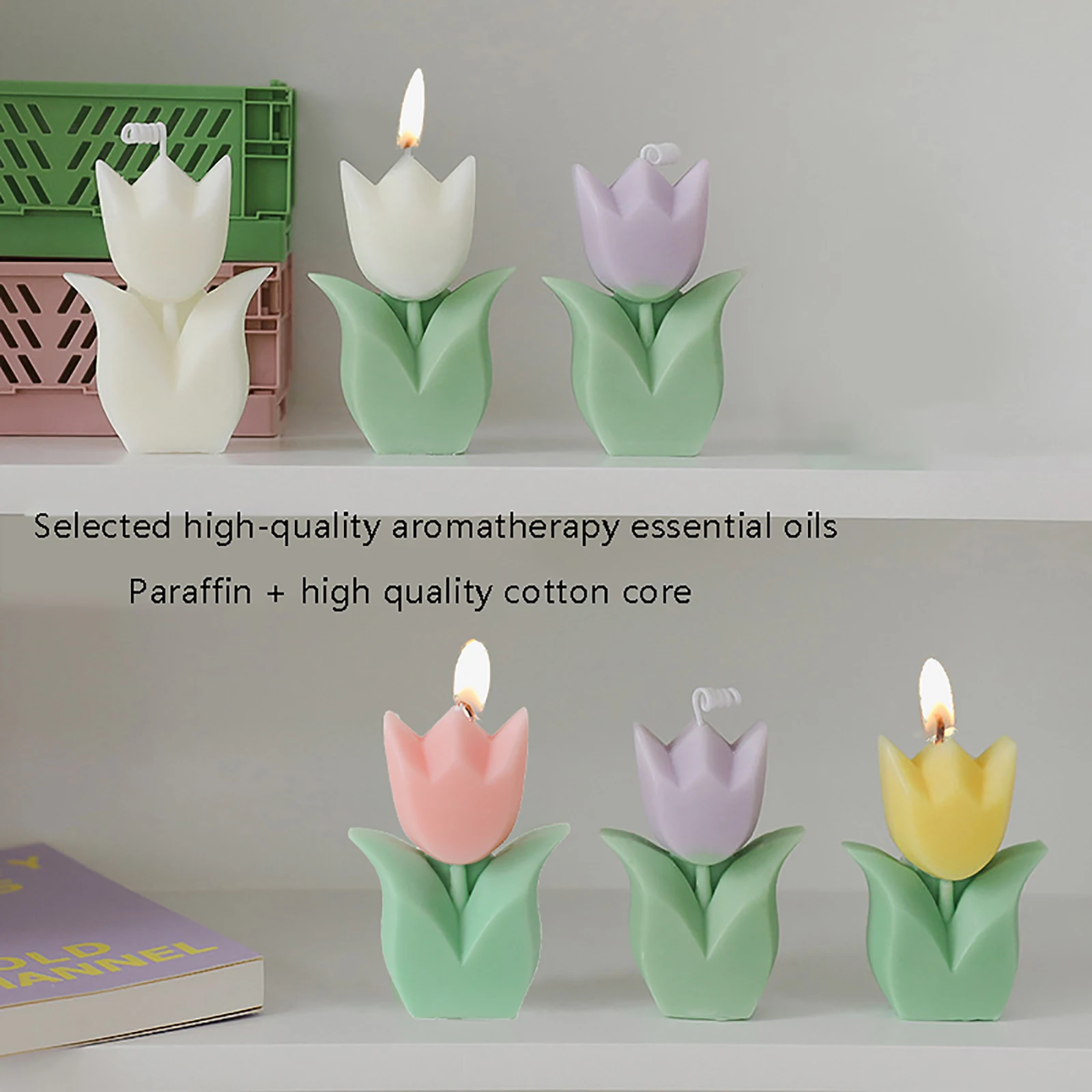 Свеча-тюльпан Цветные Цветочные ароматические свечи соевый воск украшение для