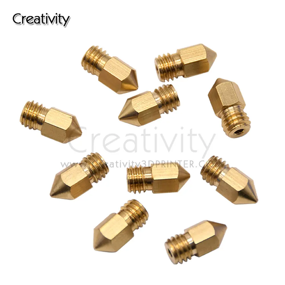 

3D Printer Parts MK8 Brass Nozzle 0.3mm 0.4mm 0.5mm 0.6mm 0.8mm Extruder Print Head For 1.75mm MK8 Makerbot