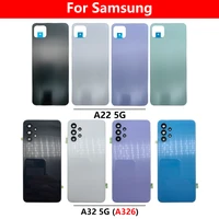 battery cover back door rear for samsung a22 a32 5g a33 a53 back cover housing sticker adhesive with camera lens replacement