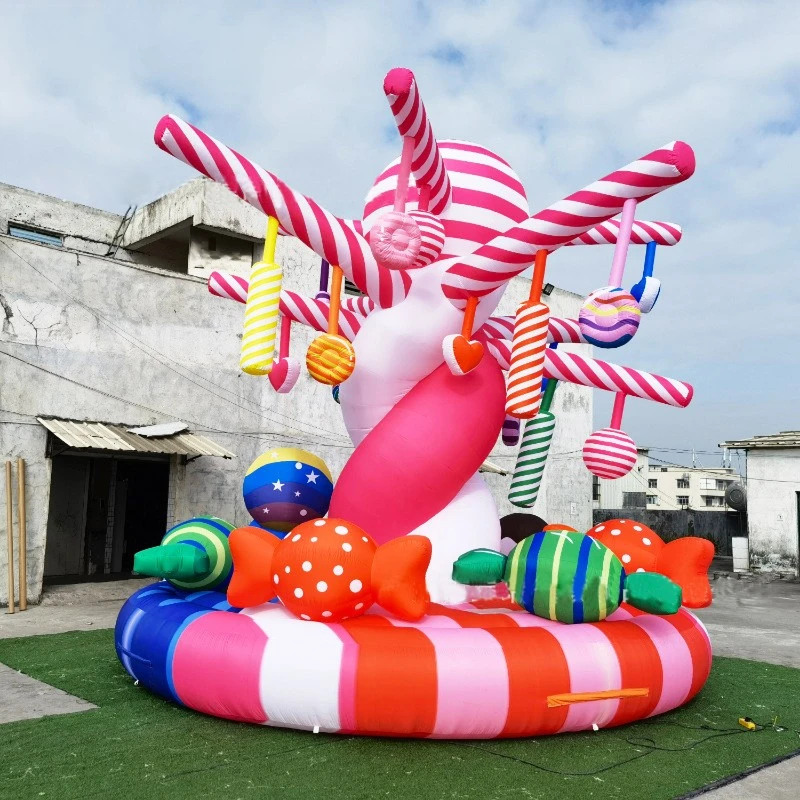 Конфеты Рождественская гигантская надувная елка стоячие леденцы уличная тема