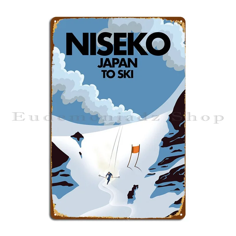 

Niseko, Япония-лыжи, металлическая табличка, искусственный кинотеатр, паб, индивидуальная гостиная, жестяной знак, плакат