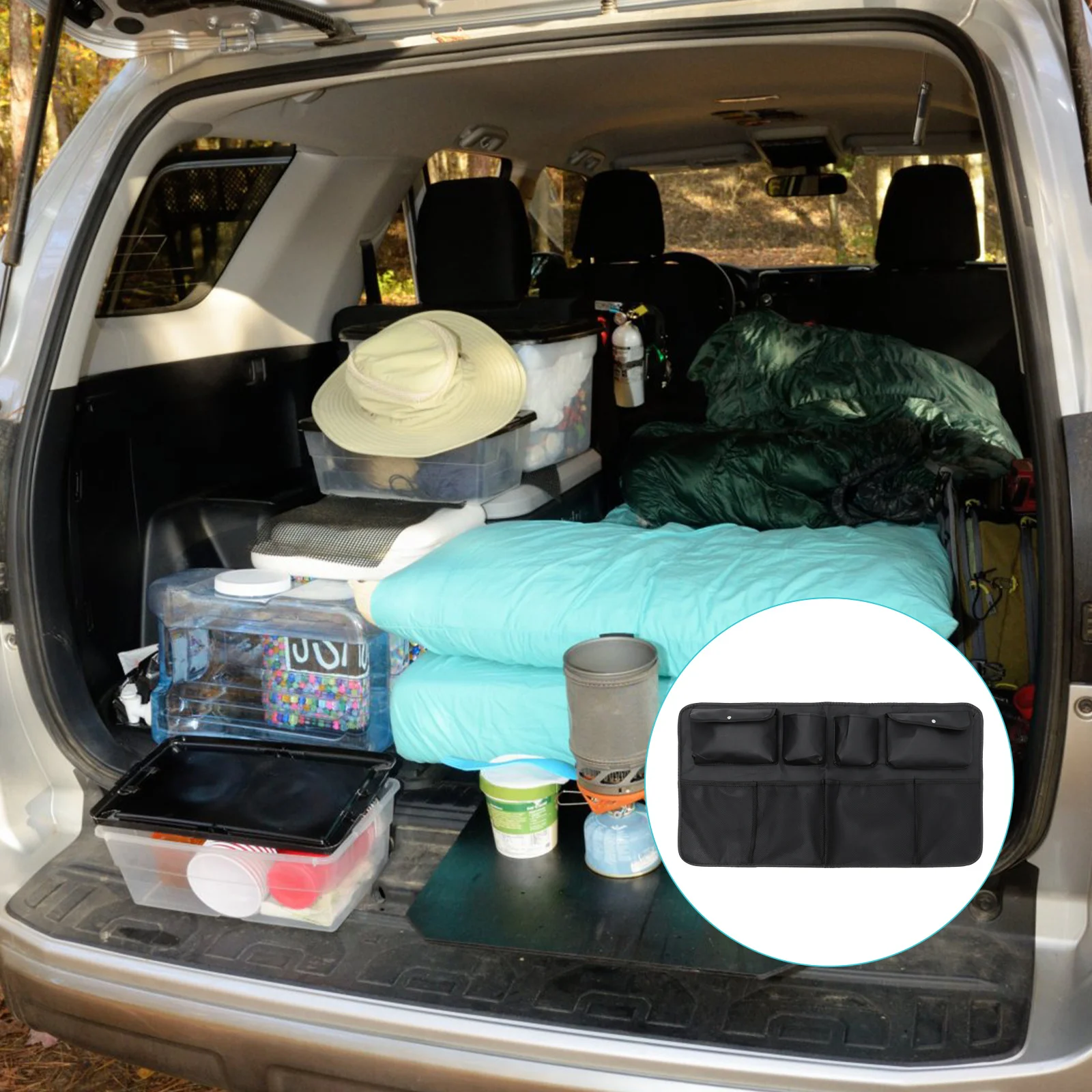 

Back Trunk Organizer Hanging Car Organizer Foldable Cargo Storage Pocket Bag for SUV Auto Vehicle MPVs Accessories