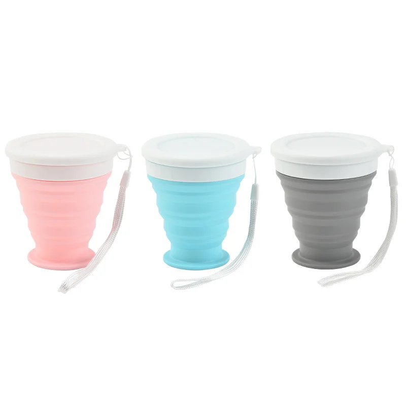 

2023 Folding Cup Foldable Collapsible Telescopic Silicone Water Bottle Outdoor Travel Children Cups Teacups Ware Jug Drink Water