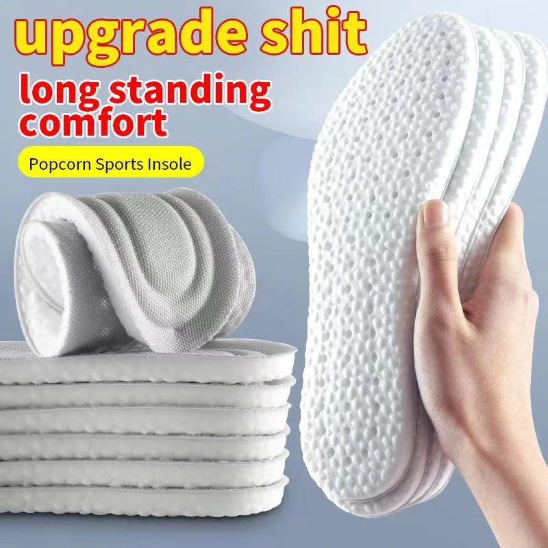 2023 New Memory Foam Orthopedic Sport Insoles for Shoes Sole Cushion Running Shock-Absorbant Breathable Deodorization Soft Pad