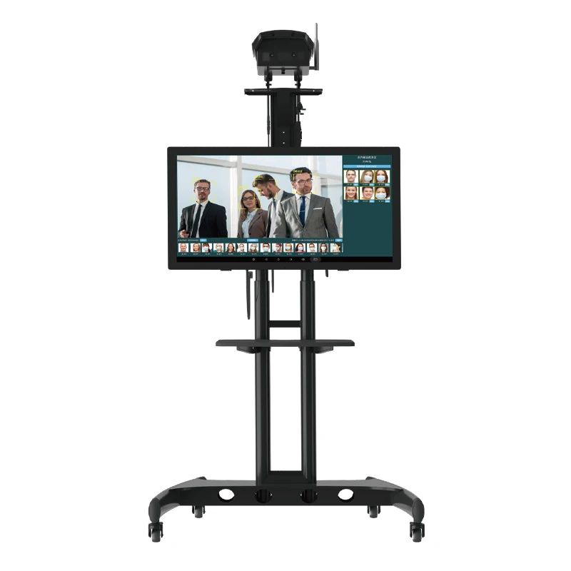 

Facial Recognition With Temperature Screening Kiosk Screen Face Body Temp Scan With Stand Monitor Scanner