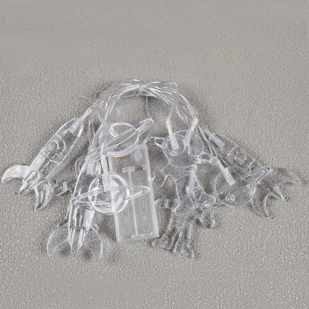 

Сказочный гирляндный светильник "Ракета-космонавт", теплый белый, пластик