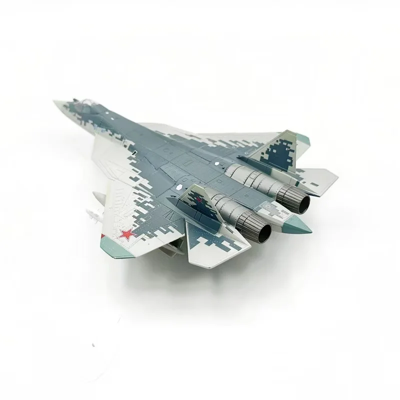 Фото Модель истребителя ВВС России СУ-57 (SU-57) в масштабе 1:100, коллекционная, из сплава, для декора. №2