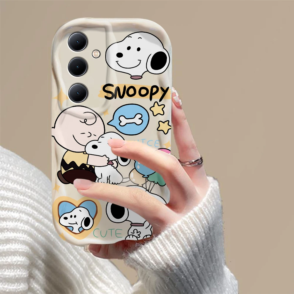 Милый чехол Anime Snoopys 3D Wave для Xiaomi Redmi 13C 12 12C 10 10C 9 9C A1 A2 K50 K40 Note 13 11 Pro Plus 4G 5G Cover