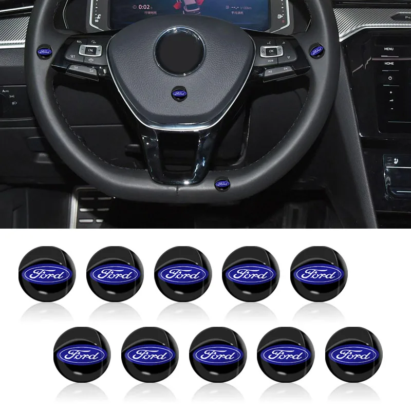 

Car 3D Circle logo Gel Steering Wheel Remote Key Sticker For Ford Focus Mondeo Kuga Fiesta MK7 Escort Explorer Edge 2 4 MK2 MK4