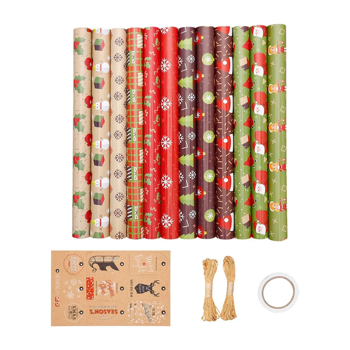 

12 Pack Wrapping Paper Sheets for Christmas Birthday Party Wrapping Paper Set Gift Wrap Papers