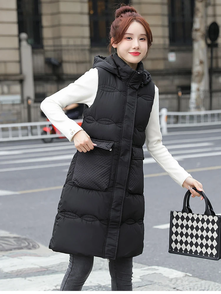 Купить Жилет Женский Длинный С Капюшоном