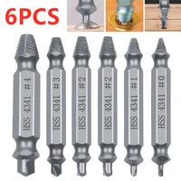6 pcs of set screw extractor drill bit extraction kit damaged speed out bolt extractor bolt stripping attachment tool
