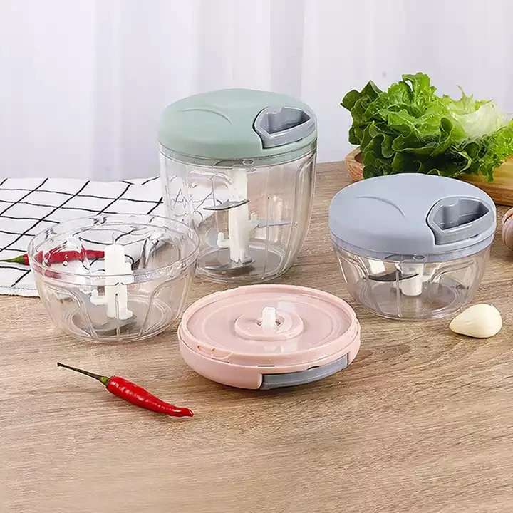 

Garlic Chopper 500/900ML Manual Rotate Fruit Vegetable Cutter Chopper Slicer Garlic Crusher Peeler Grinder Blender Meat Grinders