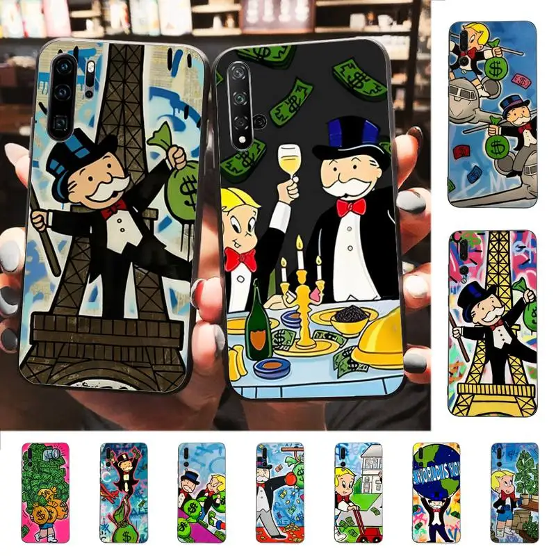 

Cartoon Dollar Monopolys Phone Case for Huawei P30 40 20 10 8 9 lite pro plus Psmart2019