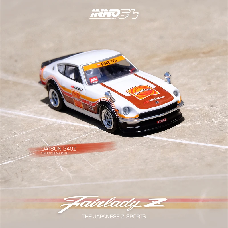 INNO 1:64 DATSUN 240Z ENEOS Sema 2018 FAIRLADY Z S30 Alloy Diorama Car Model Collection Miniature Carros Toys