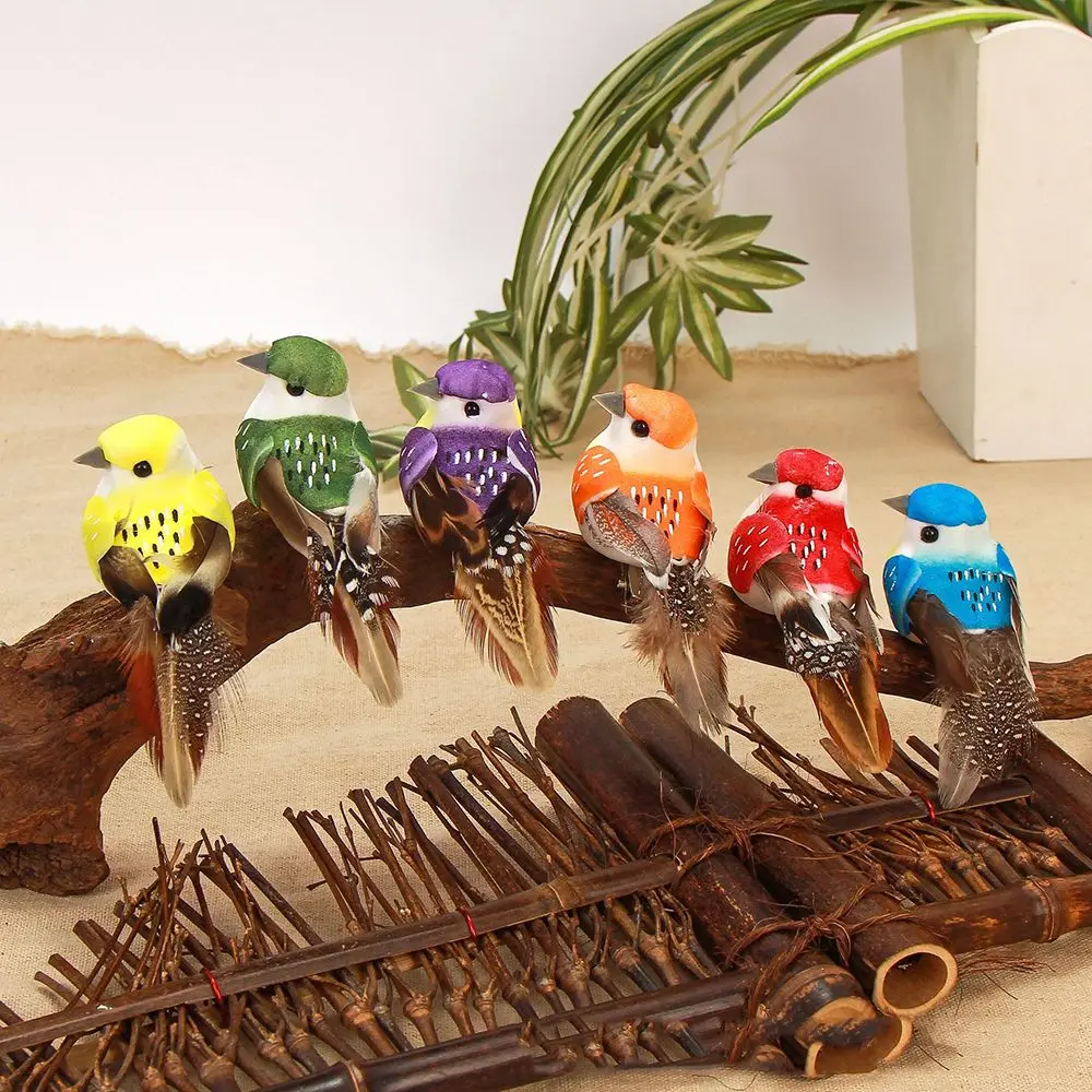 

Home Decor Garden Ornament Miniature landscape Decoration Simulation Bird Real Feathers Artificial Animal Bird Model