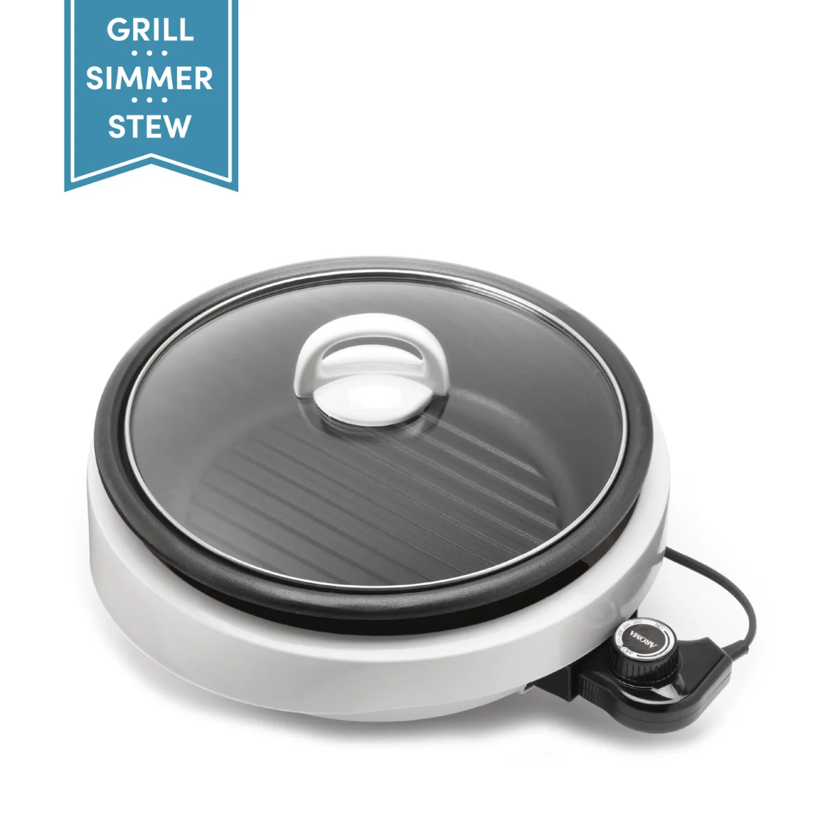 

3Qt. Grillet® 3-in-1 Electric Indoor Grill - White