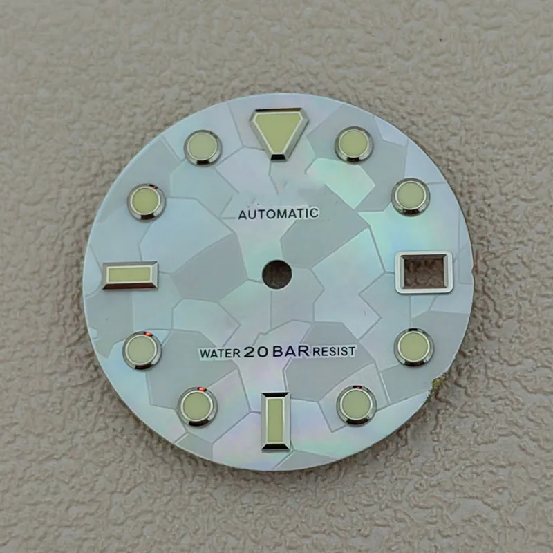 Watch modification splicing shell dial purple black red blue green white C3 green luminous 28.5mm for NH35/36 movement SKX007