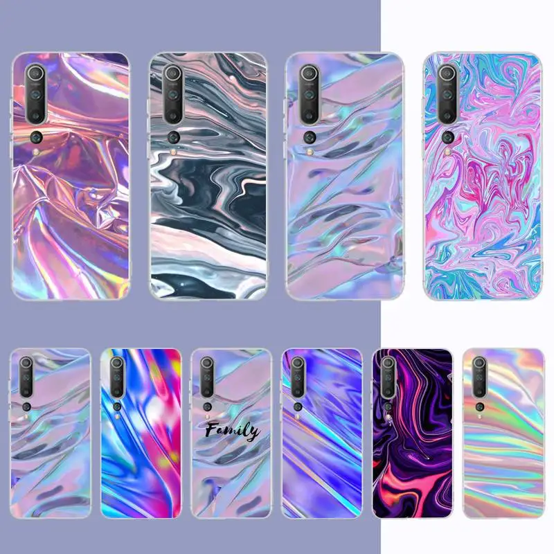 Радужный телефонный чехол Yinuoda с лазерной линией для Samsung S21 A10 Redmi Note 7 9 Huawei P30Pro Honor