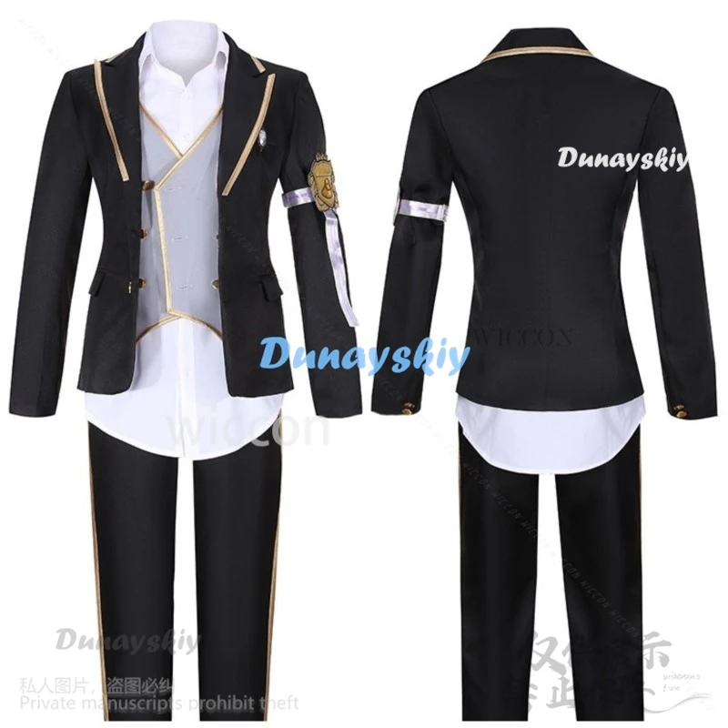 Костюм для косплея Octavinelle Floyd Leech парик игра Twisted-Wonderland Русалочка ночной ворон