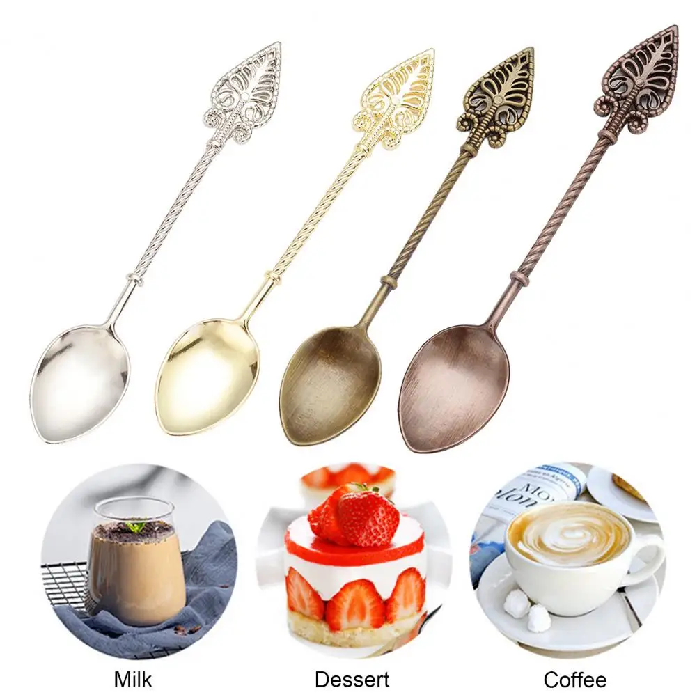 

Exquisite Soup Spoon Hollow Out Solid Color Ice Cream Home Kitchen Spoon Clear Texture Coffee Spoon Household Supplies