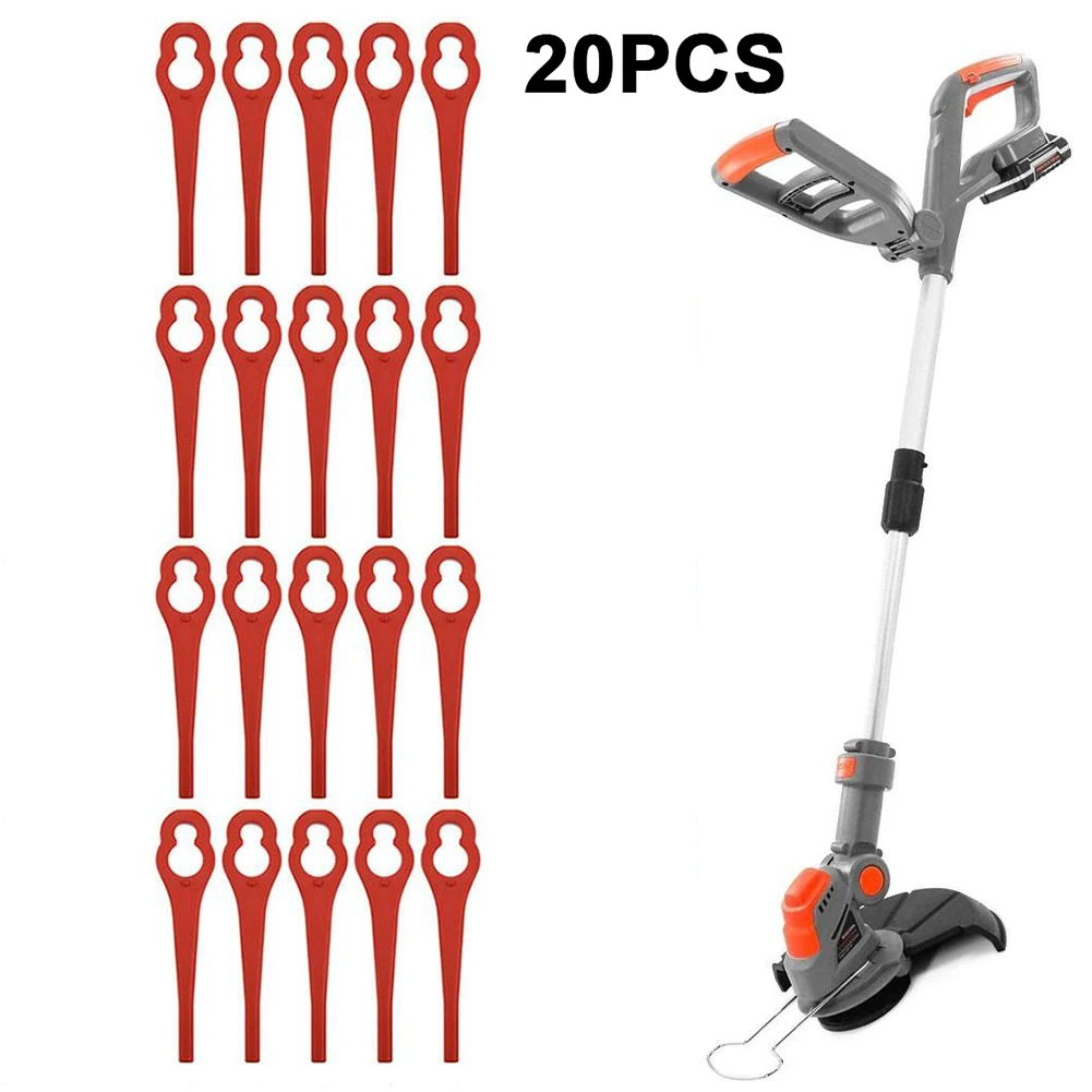 

20pcs Plastic Blades For Terratek Cordless Strimmer 18V/20V, TTCGT18,TTCGT18-3,GGCGT18 Replacement Plastic Blade For Garden