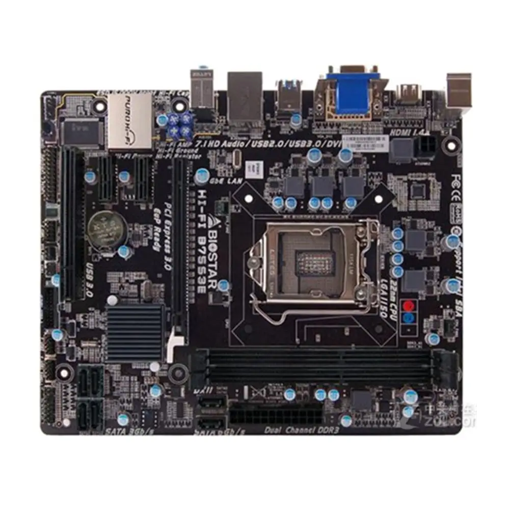 

Десктопная материнская плата BIOSTAR Hi-Fi B75S3E B75 LGA 1155 DDR3 16 Гб SATA3 USB3.0 Micro ATX