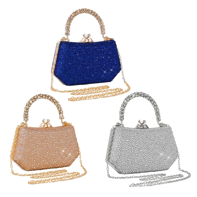 E74B Элегантная сумка-клатч со стразами для женщин Роскошная вечерняя сумочка