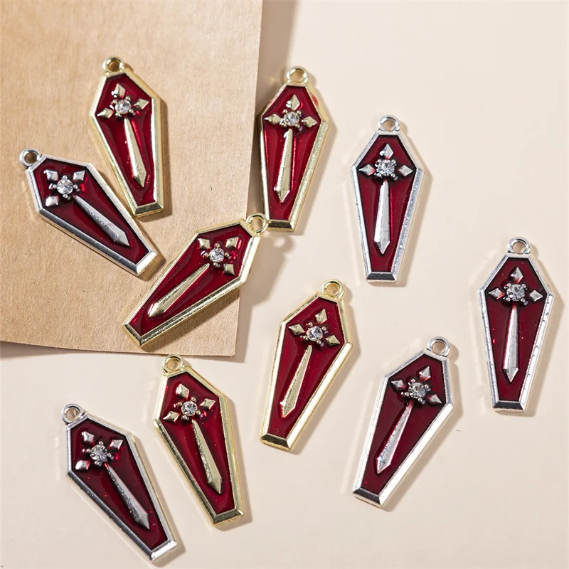 10 шт., эмалевые подвески-кресты для мужчин и женщин, 31 х13 мм