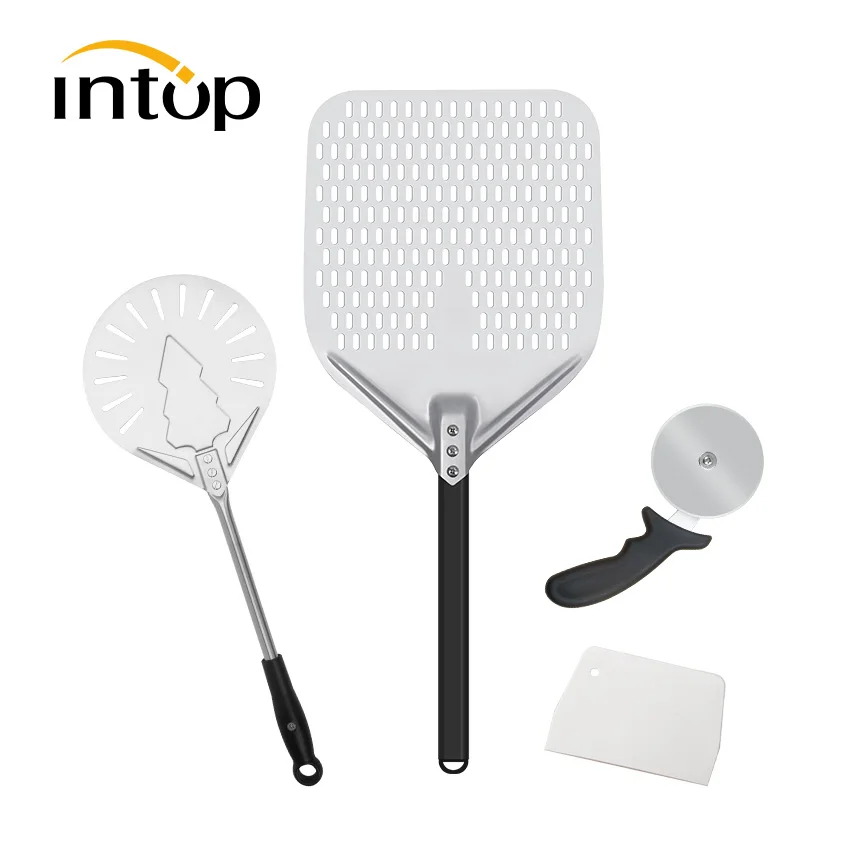 Кухонные аксессуары алюминиевая перфорированная Лопата для пиццы 8 дюймов 12