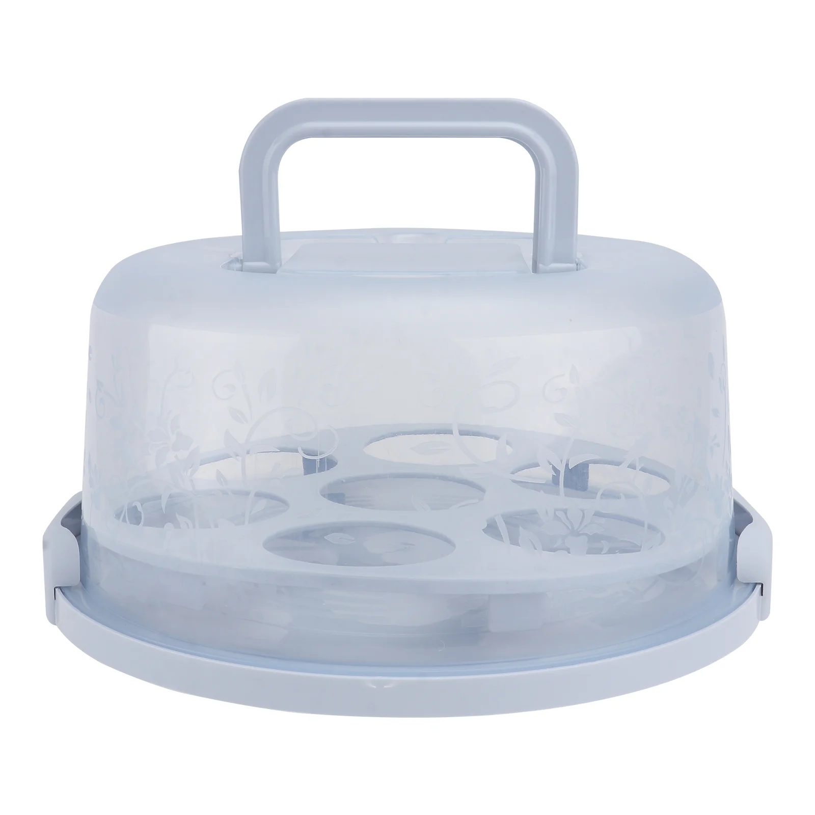 

Cake Carrier Box Container Cupcake Storage Dome Portable Holder Dessert Saver Boxes Handle Pie Keeper Tray Containers Round Lid