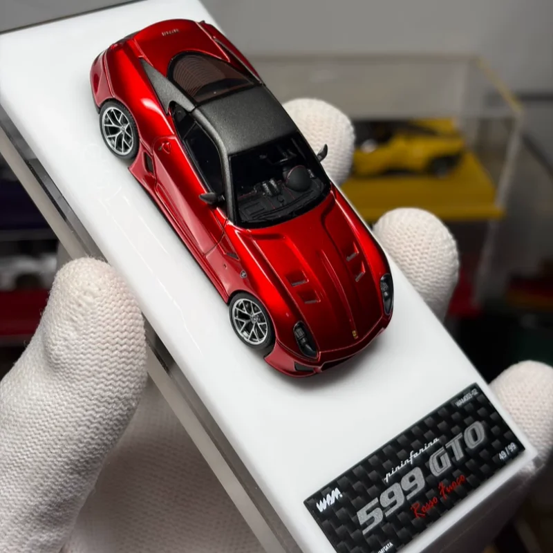 Фото В наличии WAM 1:64 599 gto Rosso Fuoco, миниатюрная модель автомобиля из смолы, декоративный предмет для взрослых, игрушка для мальчиков, подарок на день рождения для детей. №3