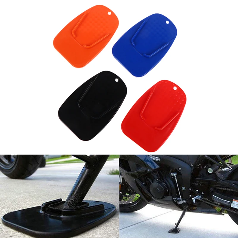 

1pc Universal Motorcycle Plastic Kickstand Pad Side Stand Grip Support Foot Pad Base Easily Durable Convenient Simple Design