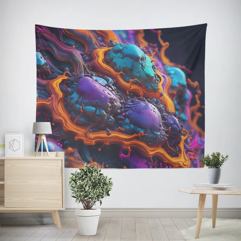 Психоделический гобелен 100% полиэстер