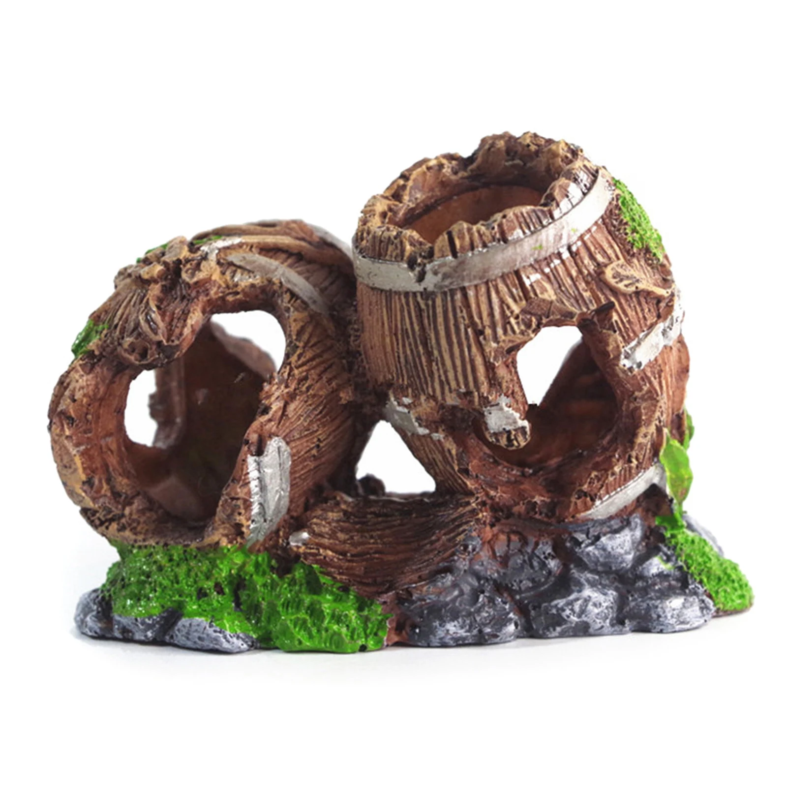 

Aquarium Equipment Accessories Fish Tank Landscaping Decoration Ornament Resin Craft Artificial Antique Barrels Aquascaping