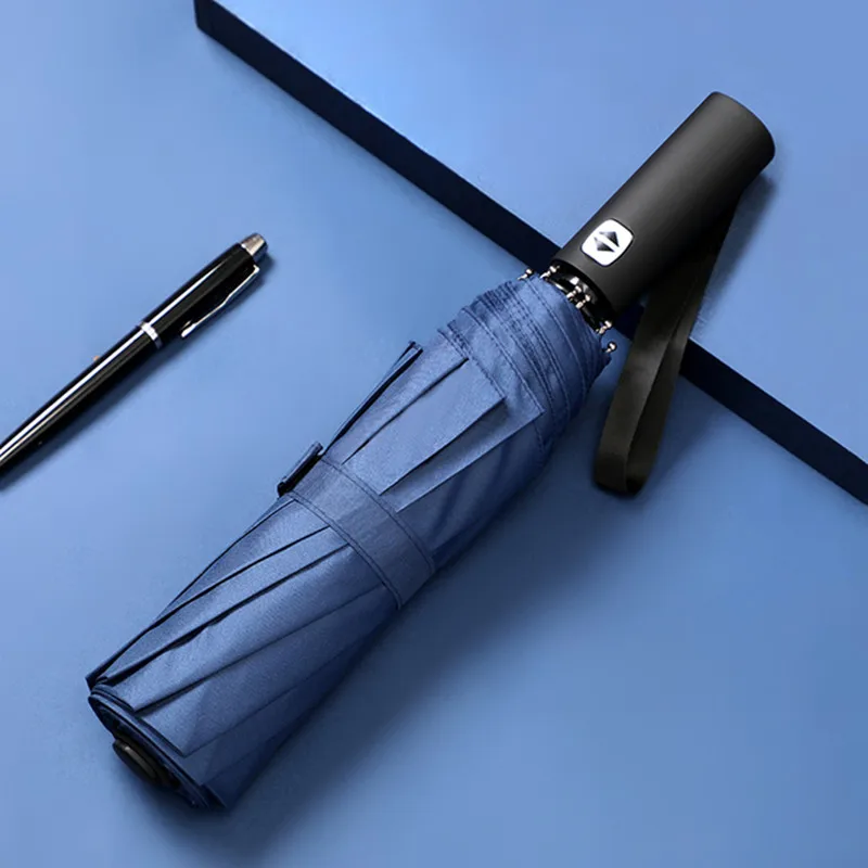 

Прочный автоматический зонт, водонепроницаемый ветрозащитный зонтик для бизнеса, Мужские Складные ветрозащитные Зонты 10 и 8 ребер