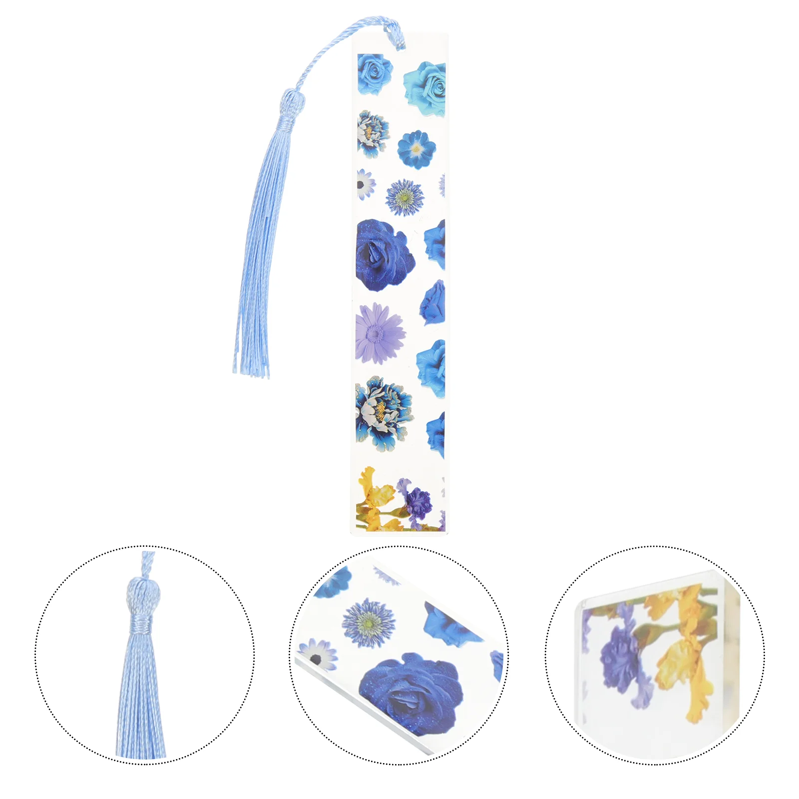 

Flower Epoxy Bookmark Pressed Ornaments Creative Bookmarks Page Decorative Tassel Travel Floral Markers