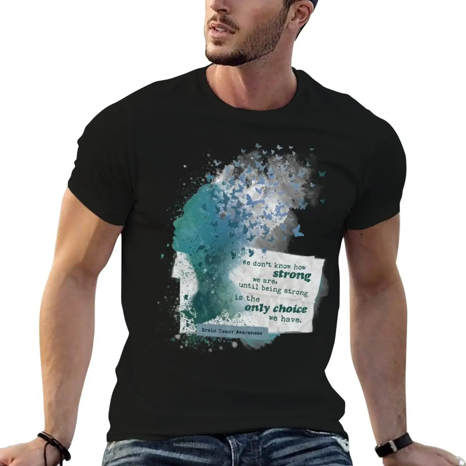 Футболка с изображением мозга Research Brain Tumor Go Grey in May мужская хлопковая футболка